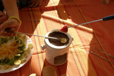 fondue de chocolate