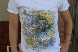 hacemos una camiseta con ceras de colores