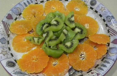 mandarina con kiwi