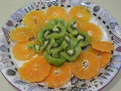 mandarina con kiwi