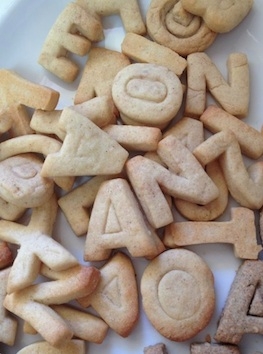 galetes amb formes de lletres