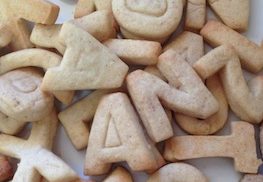 galletas con forma de letra