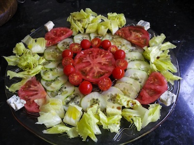 ensalada de pepino y tomate