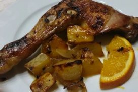 pollo ecológico con naranja y miel