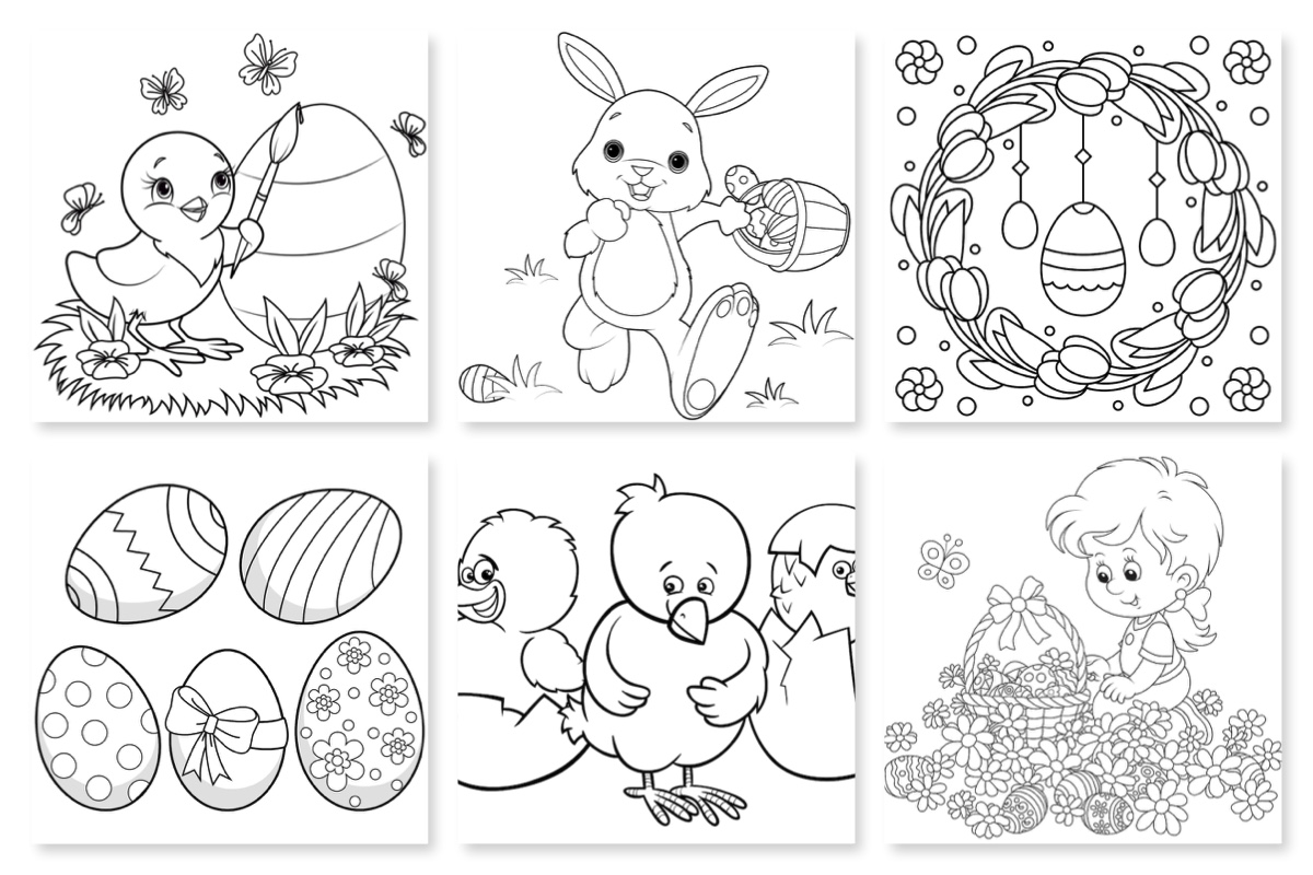 DIBUJOS DE PASCUA PARA PINTAR CON LOS NIÑOS - Sortir amb nens