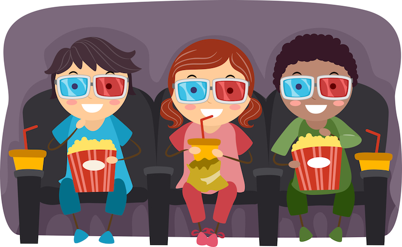 Resultat d'imatges per a "cinema a casa nens"