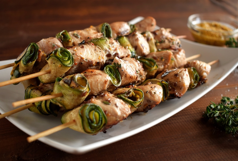 brochetas de pollo