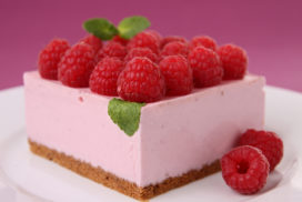 mousse de frambuesas