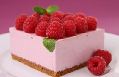 mousse de frambuesas