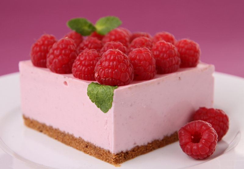 mousse de frambuesas