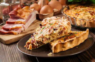 quiche lorraine amb bacon i formatge