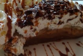 pastel de plátano y dulce de leche