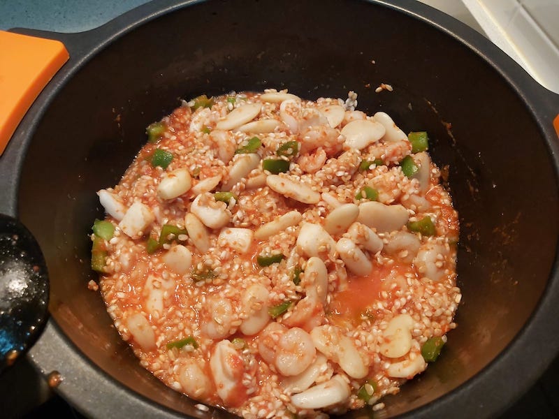 arroz con gambas y sepia