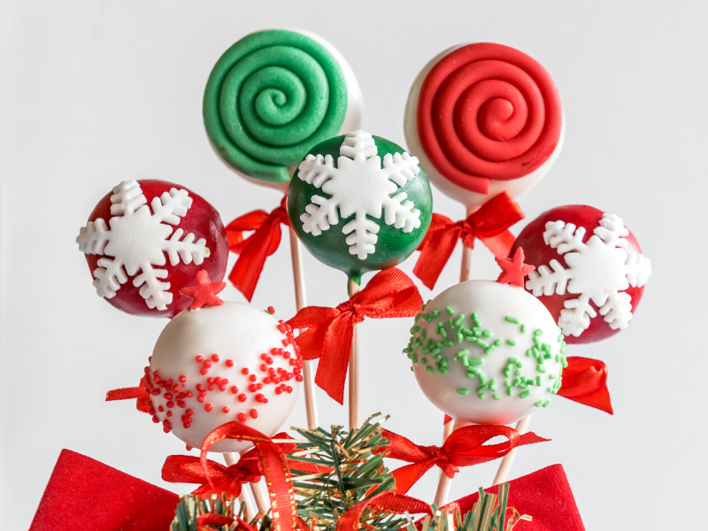 cake pops navideños