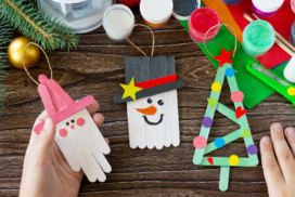 manualidades de Navidad con palos de helado