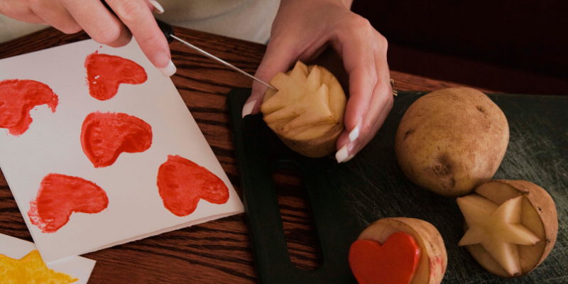 dibuixos amb patates