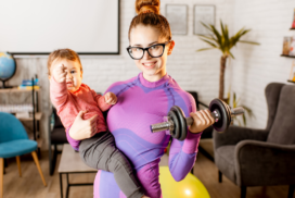 ejercicio en casa en familia