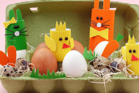 manualidades infantiles con cajas de huevos