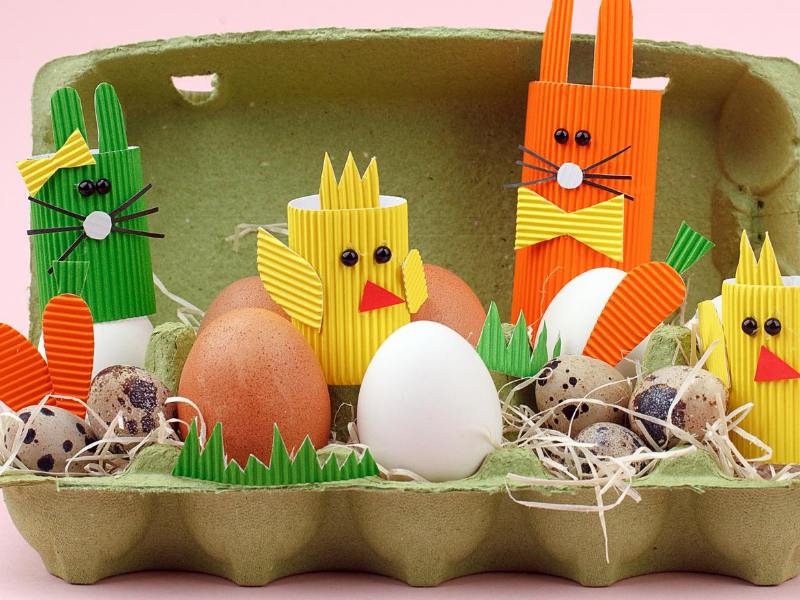 manualidades infantiles con cajas de huevos