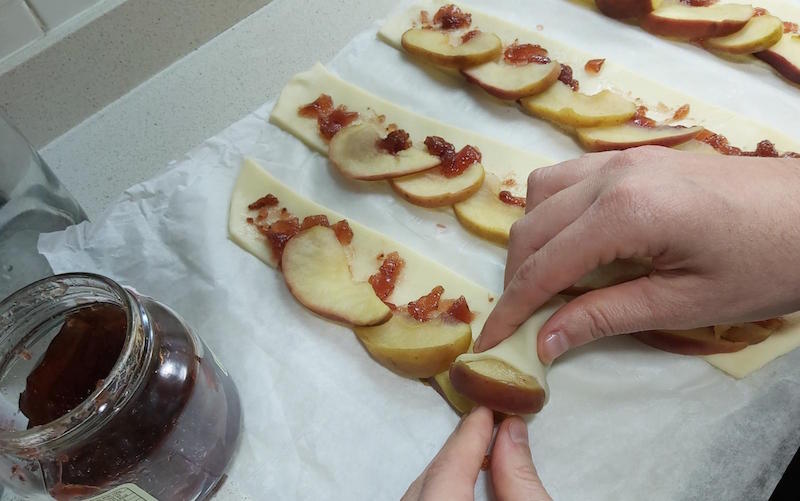 rosa de Sant Jordi amb pasta fullada