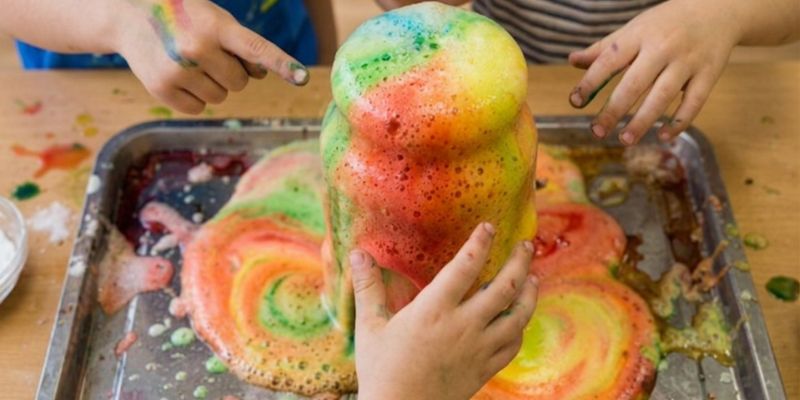 volcan de colores